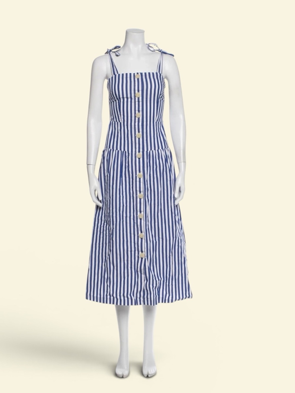 Christian Pellizzari Striped Sleeveless Cotton Dress